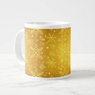 Caneca De Café Grande Neve Dourada