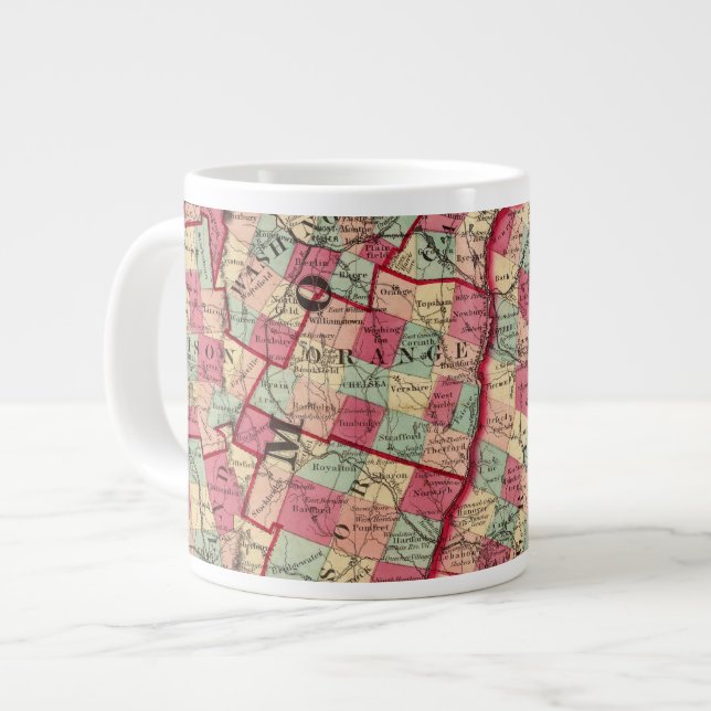 Caneca De Café Grande New Hampshire e Vermont 2 (Frente Esquerda)