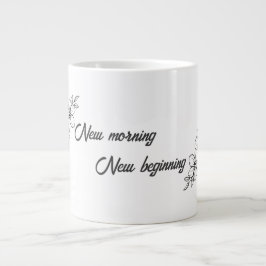 Caneca De Café Grande New Morning, New Beginning | Spring Inspirational 
