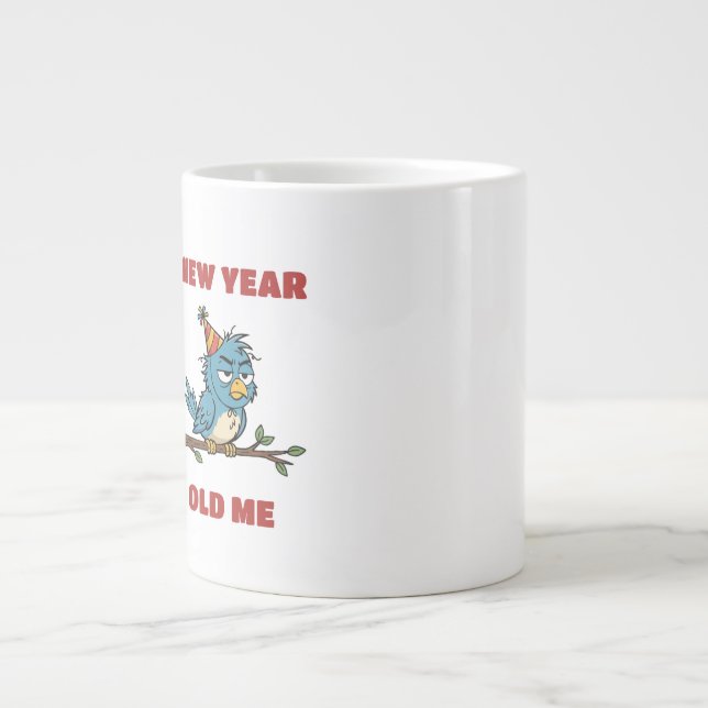 Caneca De Café Grande New Year, Old me (Frente)