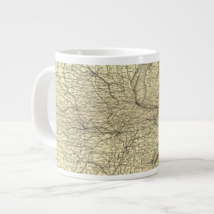 Caneca De Café Grande New York, Pennsylvania e Ohio Railroad