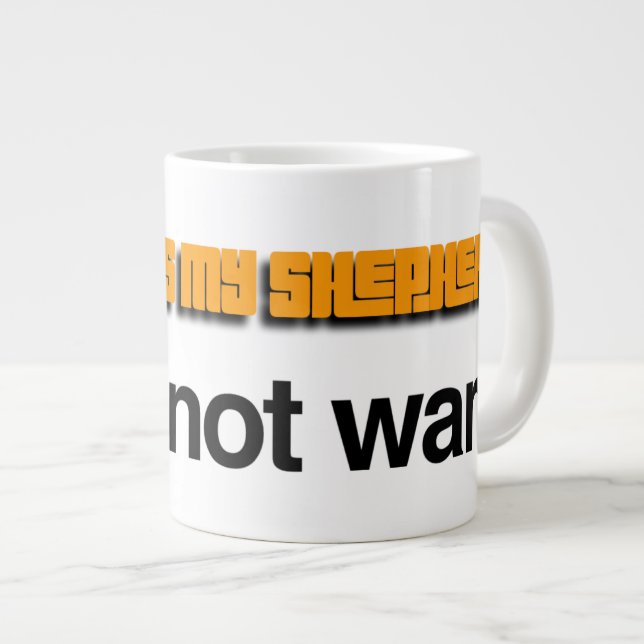 Caneca De Café Grande NiCK DAViD - Psalm 23 Orange Mug (Frente Esquerda)