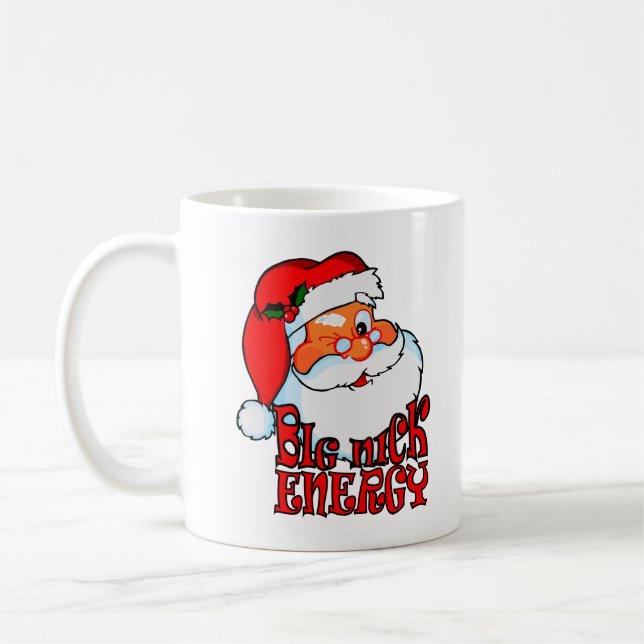 Caneca De Café Grande Nick Papai noel Energia - Papais noeis Retr (Esquerda)