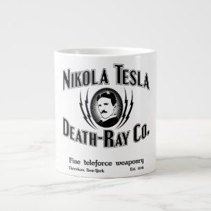 Caneca De Café Grande Nikola Tesla Death-Ray Co.