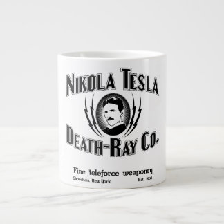 Caneca De Café Grande Nikola Tesla Death-Ray Co.