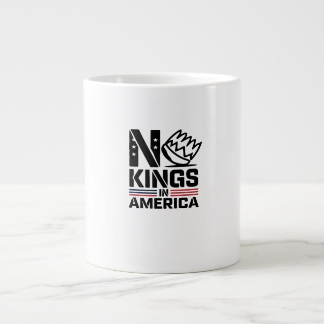 Caneca De Café Grande No Kings In America Baby Creative Style (Frente)