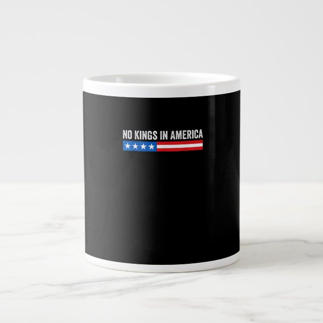 Caneca De Café Grande No Kings In America Patriotic Style (Frente)