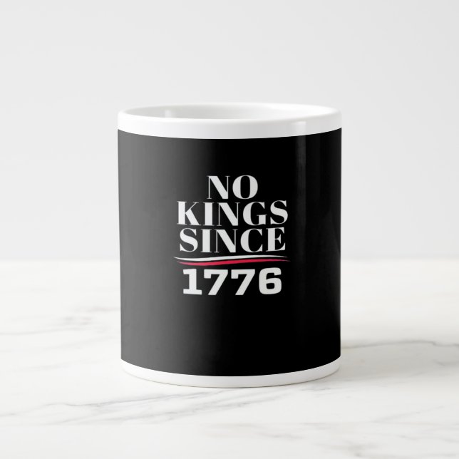Caneca De Café Grande No Kings In America Since 1776 #1 Classic (Frente)