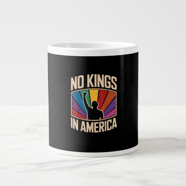 Caneca De Café Grande No Kings In America Since 1776 Creative Design (Frente)