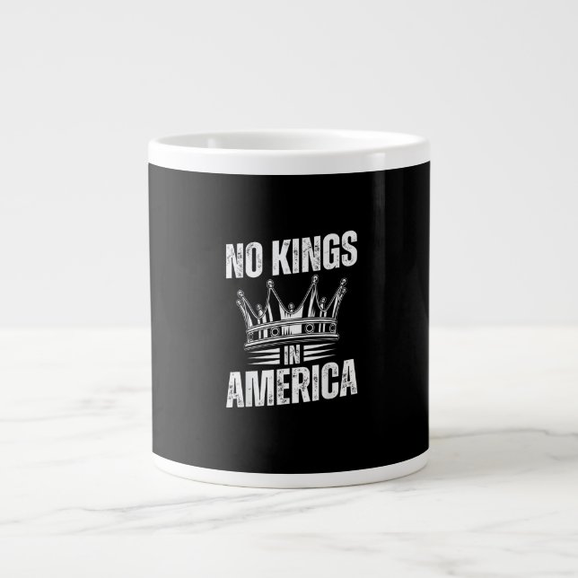 Caneca De Café Grande No Kings In America United States Independence Vin (Frente)