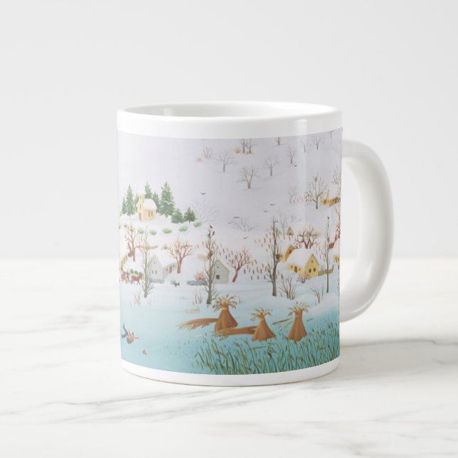 Caneca De Café Grande No Lago Congelado de 1987 (Frente Esquerda)
