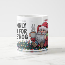 Caneca De Café Grande "Nog Somente o Papai Noel"