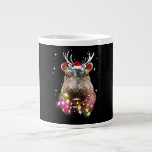 Caneca De Café Grande Noite de Natal Hippo Fiona Hippopotamus Lover