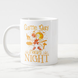 Caneca De Café Grande Noite de Terror no Dia do Jogo Esportes Halloween