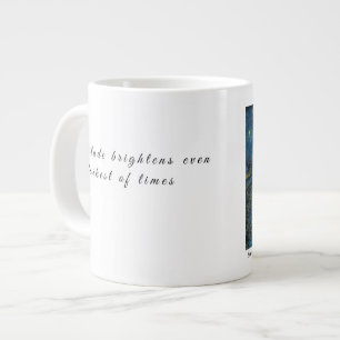 Caneca De Café Grande Noite Estrelada de Van Gogh Arte de Gratidão Uplif
