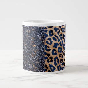 Caneca De Café Grande Noite Estrelada & Impressão de Leopardo 
