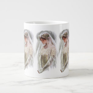 Caneca De Café Grande Noiva Vitoriana Vintage com Bíblia Harrison Fisher