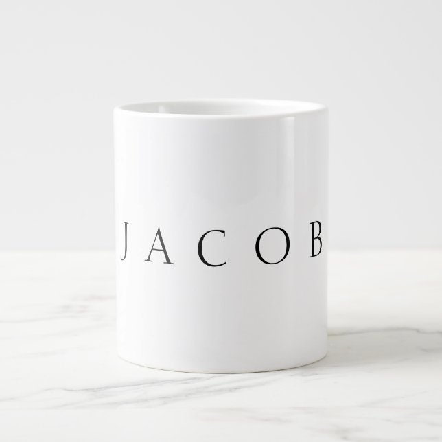 Caneca De Café Grande Nome Clássico (ou palavra) (Frente)