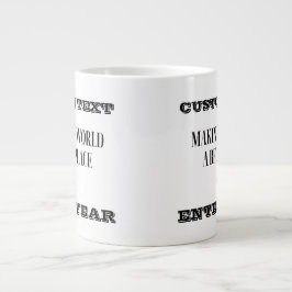 Caneca De Café Grande Nome de Aniversário Personalizado e Mug de Ano
