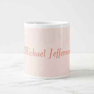 Caneca De Café Grande Nome de Script de Manuscrito Simples