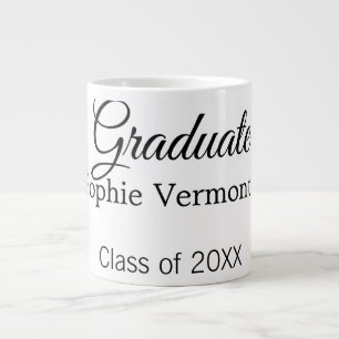 Caneca De Café Grande Nome do graduado turma de 20XX parabéns simples mi