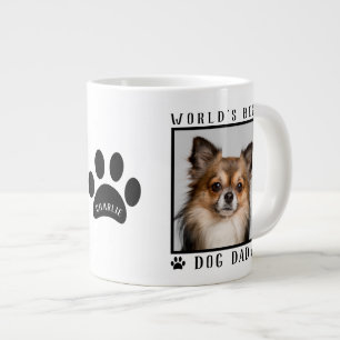 Caneca De Café Grande Nome do Melhor Pai de Cachorro do Mundo Impressão