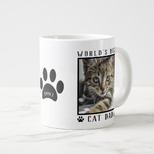 Caneca De Café Grande Nome do Melhor Pai de Gato do Mundo Impressões de