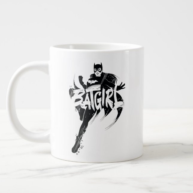 Caneca De Café Grande Nome do Pincel de Tinta da Batgirl (Esquerda)