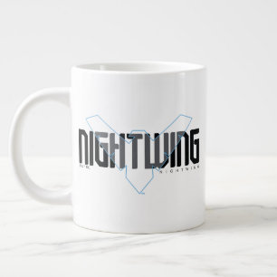 Caneca De Café Grande Nome Hi-Tech Gráfico do Nightwing