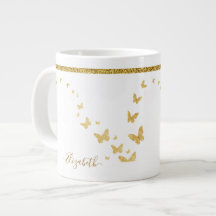 Nome Monograma Elegante com Brilho Dourado