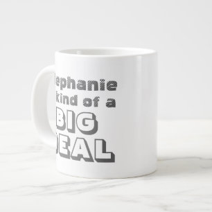 Caneca De Café Grande Nome Personalizado Big Deal Engraçado Café Jumbo