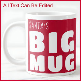 Caneca De Café Grande Nome personalizado Big Mug Red C81 e Novidade Bran