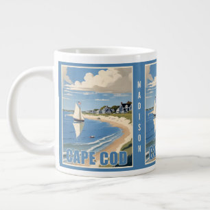 Caneca De Café Grande Nome personalizado Cape Cod Massachusetts