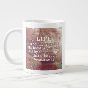 Caneca De Café Grande Nome personalizado de Cotação de Vida Jumbo Mug