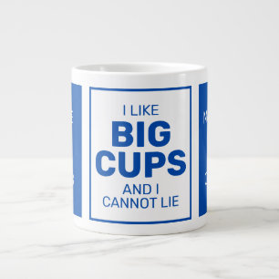 Caneca De Café Grande Nome personalizado e texto jumbo