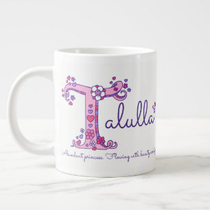 Caneca De Café Grande Nome personalizado Talulla significa rosa