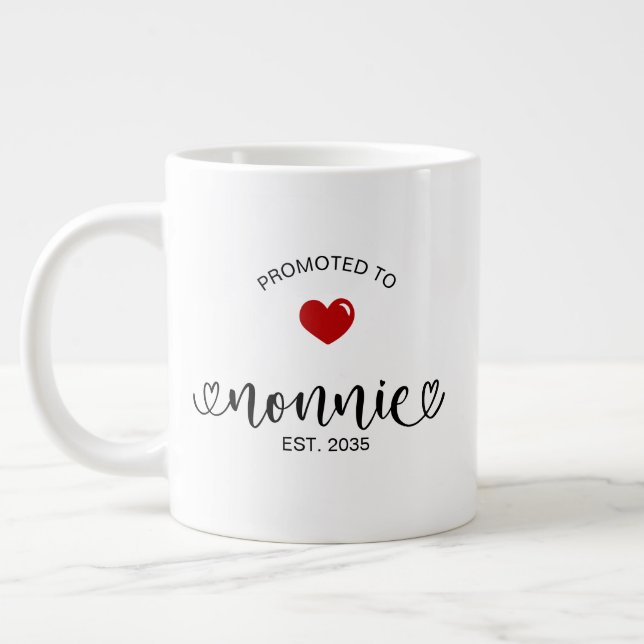Caneca De Café Grande Nonnie Established New Grandmother Gift (Esquerda)