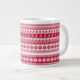 Caneca De Café Grande Nórdico - Mug de Natal Escandinavo