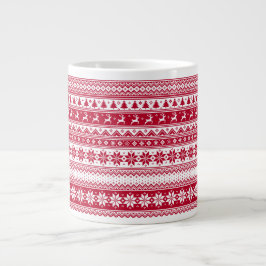 Caneca De Café Grande Nórdico - Mug de Natal Escandinavo