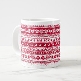 Caneca De Café Grande Nórdico - Natal escandinavo Jumbo MugV2