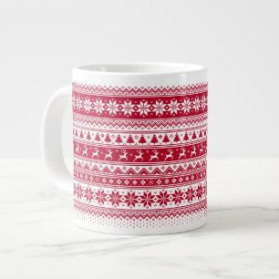 Caneca De Café Grande Nórdico - Natal escandinavo Jumbo MugV2
