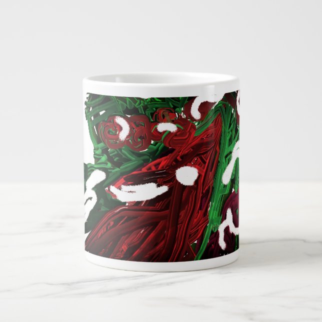 Caneca De Café Grande Norte Amoreira de inverno cardinal (Frente)
