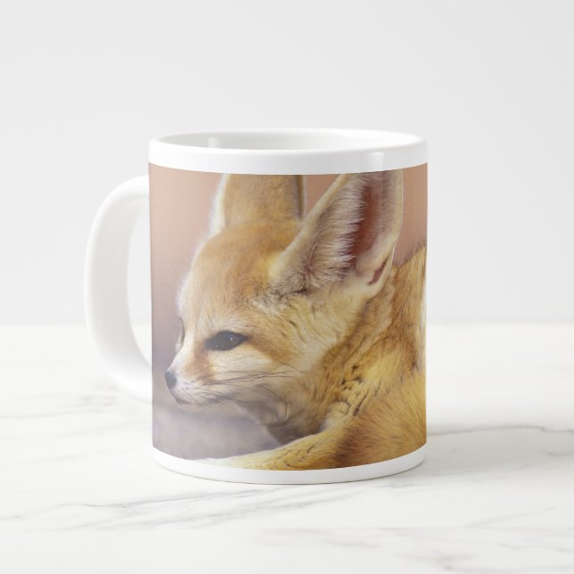 Caneca De Café Grande Norte da África. Feneco Fennecus zerda) (Frente Esquerda)
