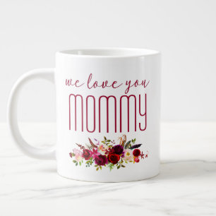 Caneca De Café Grande Nós Te Amo Mamãe Borgonha