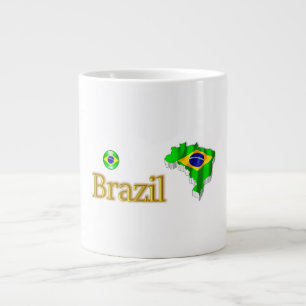 Caneca De Café Grande NOSSA CASA - coleção de design do BRASIL