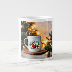 Caneca De Café Grande Nossa Vaca de Natal Onde A Festividade Se Encontra