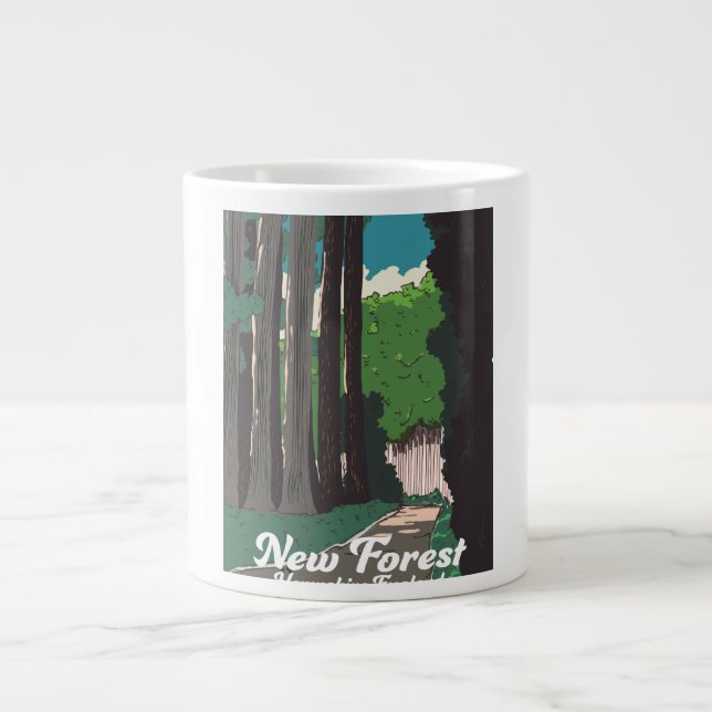 Caneca De Café Grande Nova floresta Hampshire Inglaterra (Frente)