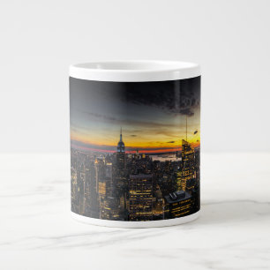 Caneca De Café Grande Nova York Estados Unidos Panorâmico Circular