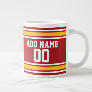Caneca De Café Grande Número de Nome Personalizado de Futebol de Jersey 
