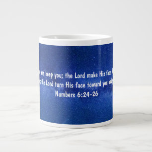 Caneca De Café Grande Números 6:24-26 O Senhor Abençoa e Mantém-te